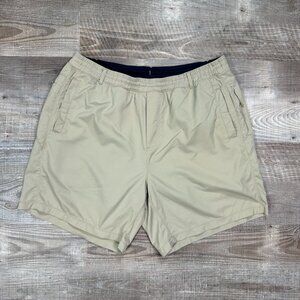 Birddogs Shorts Mens XXLl Tan Navy Lined Zip Pocket Active Gym Athletic Casual